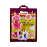 Front Biscuit the Beagle Dog Lottie doll accessory set box